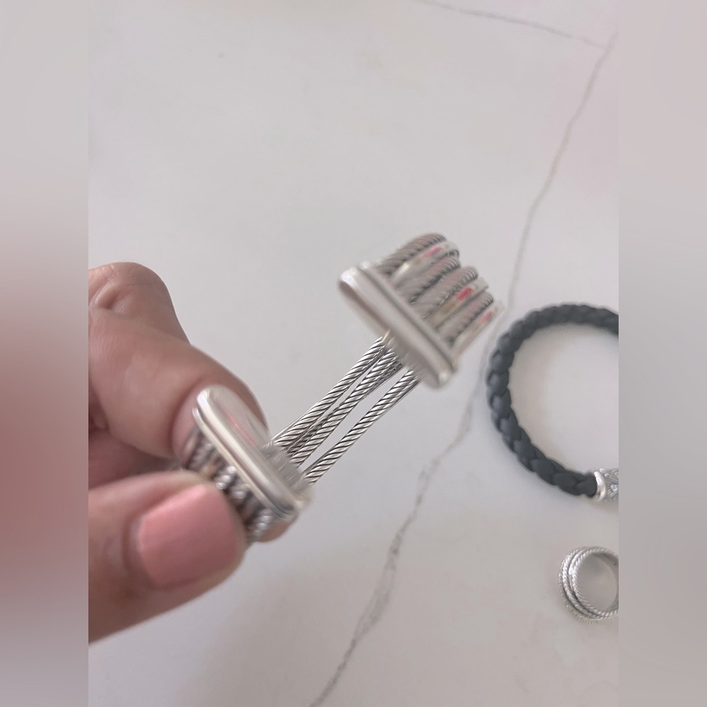 David Yurman Crossover 4-Row Cuff With Diamonds - image 5